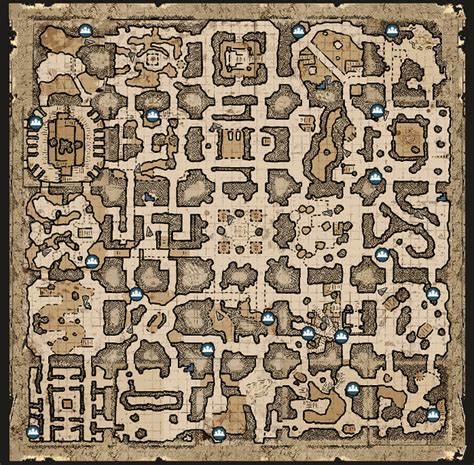 Updated Goblin Caves Map with relevant marks i found on each .